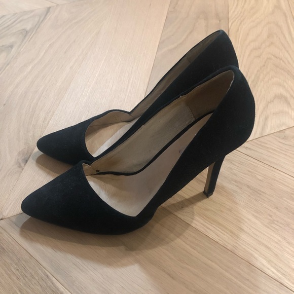 Aldo Pointed-Toe Suede Black Pumps